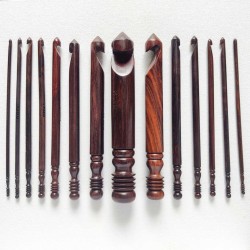 Wooden 15 Crochet Hook set Premium Wood