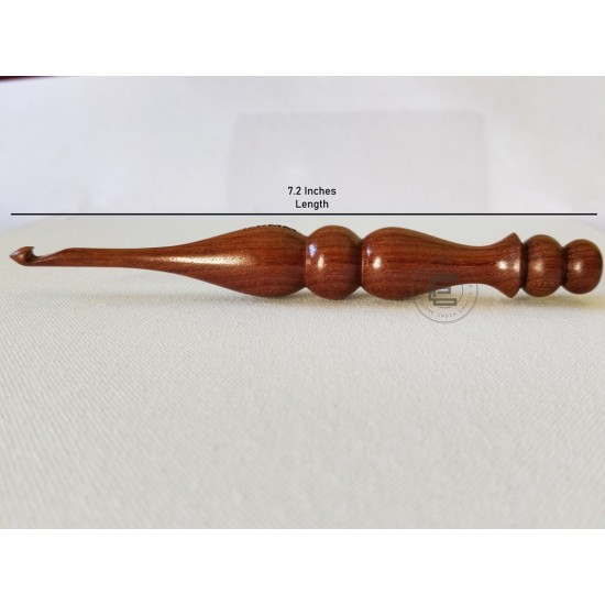 Wood Crochet Ergonomic Soft Grip Hook Set of 7