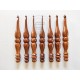 Wood Crochet Ergonomic Soft Grip Hook Set of 7